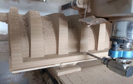 Modello di muffa per legno di balsa CNC per GFRP