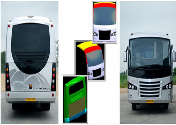 Parti personalizzate di corpi di autobus in FRP eccellente resistenza alle intemperie e varie specifiche per autobus